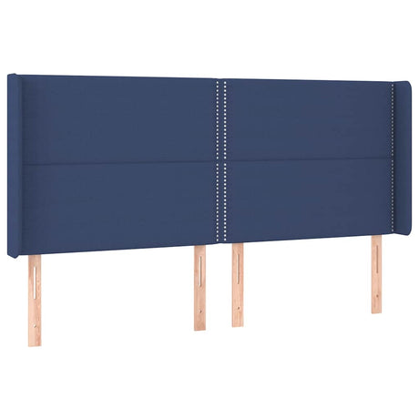 Vidaxl hoofdbord led 203x16x118 128 cm stof blauw