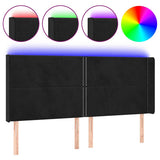 Vidaxl hoofdbord led 203x16x118 128 cm fluweel zwart