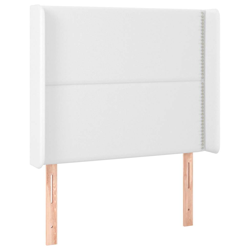 Vidaxl hoofdbord led 103x16x118 128 cm kunstleer wit