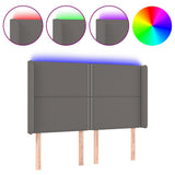 Vidaxl hoofdbord led 147x16x118 128 cm kunstleer grijs