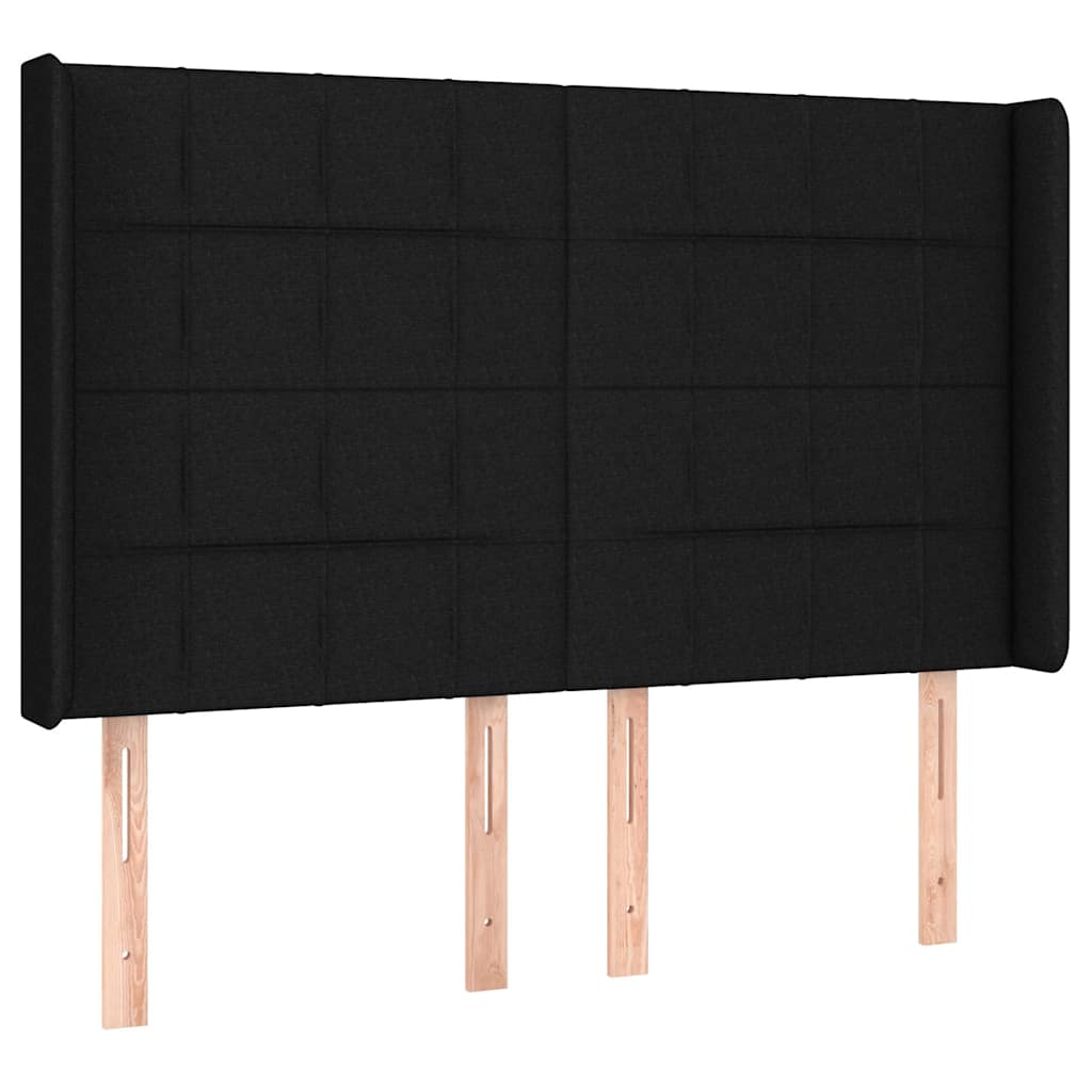 Vidaxl hoofdbord led 147x16x118 128 cm stof zwart