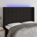 Vidaxl hoofdbord led 147x16x118 128 cm stof zwart