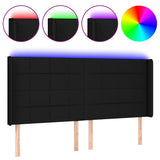 Vidaxl hoofdbord led 203x16x118 128 cm stof zwart