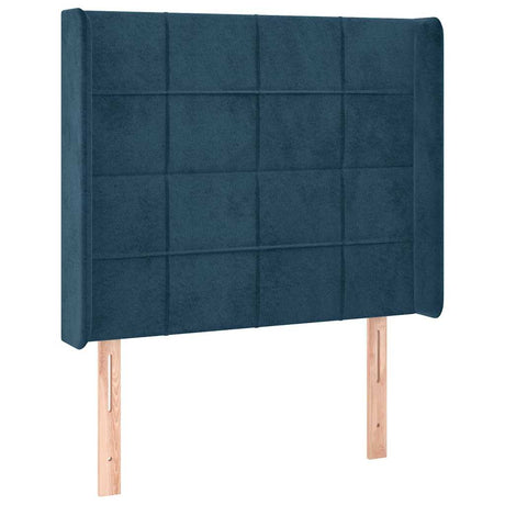 Vidaxl hoofdbord led 93x16x118 128 cm fluweel donkerblauw