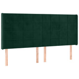 Vidaxl hoofdbord led 163x16x118 128 cm fluweel donkergroen