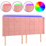Vidaxl hoofdbord led 183x16x118 128 cm fluweel roze