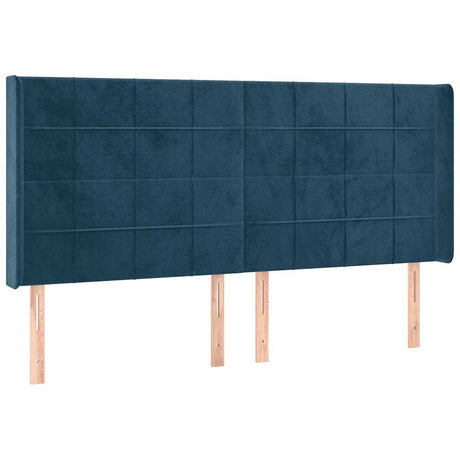 Vidaxl hoofdbord led 203x16x118 128 cm fluweel donkerblauw