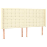 Vidaxl hoofdbord led 163x16x118 128 cm kunstleer crèmekleurig