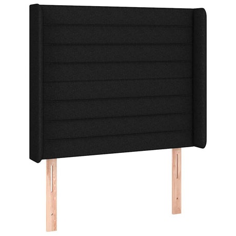 Vidaxl hoofdbord led 83x16x118 128 cm stof zwart