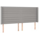 Vidaxl hoofdbord led 163x16x118 128 cm stof lichtgrijs