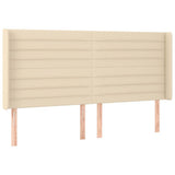 Vidaxl hoofdbord led 183x16x118 128 cm stof crèmekleurig