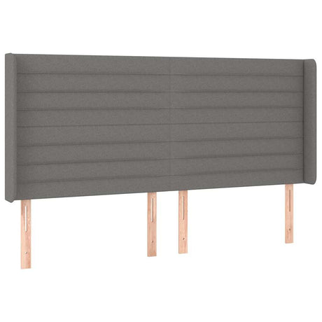 Vidaxl hoofdbord led 203x16x118 128 cm stof donkergrijs