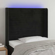 Vidaxl hoofdbord led 83x16x118 128 cm fluweel zwart