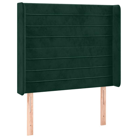 Vidaxl hoofdbord led 83x16x118 128 cm fluweel donkergroen
