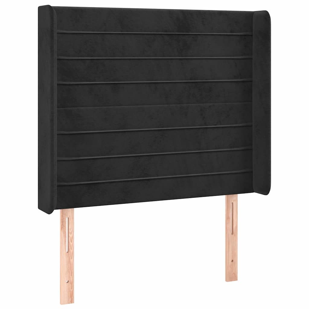 Vidaxl hoofdbord led 103x16x118 128 cm fluweel zwart