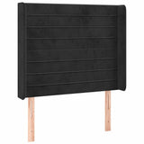 Vidaxl hoofdbord led 103x16x118 128 cm fluweel zwart