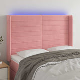 Vidaxl hoofdbord led 147x16x118 128 cm fluweel roze
