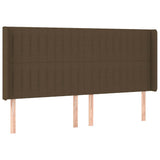 Vidaxl hoofdbord led 183x16x118 128 cm stof donkerbruin