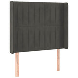 Vidaxl hoofdbord led 83x16x118 128 cm fluweel donkergrijs