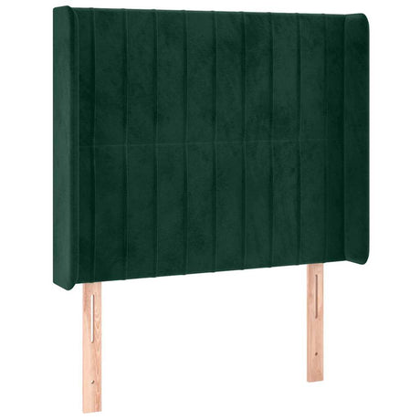 Vidaxl hoofdbord led 83x16x118 128 cm fluweel donkergroen