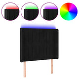 Vidaxl hoofdbord led 103x16x118 128 cm fluweel zwart