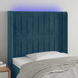 Vidaxl hoofdbord led 103x16x118 128 cm fluweel donkerblauw