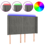 Vidaxl hoofdbord led 147x16x118 128 cm fluweel lichtgrijs