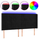 Vidaxl hoofdbord led 163x16x118 128 cm fluweel zwart
