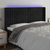 Vidaxl hoofdbord led 163x16x118 128 cm fluweel zwart