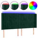 Vidaxl hoofdbord led 163x16x118 128 cm fluweel donkergroen
