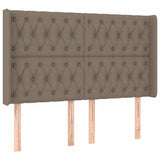 Vidaxl hoofdbord led 163x16x118 128 cm stof taupe