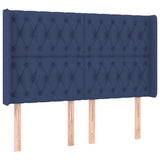 Vidaxl hoofdbord led 163x16x118 128 cm stof blauw