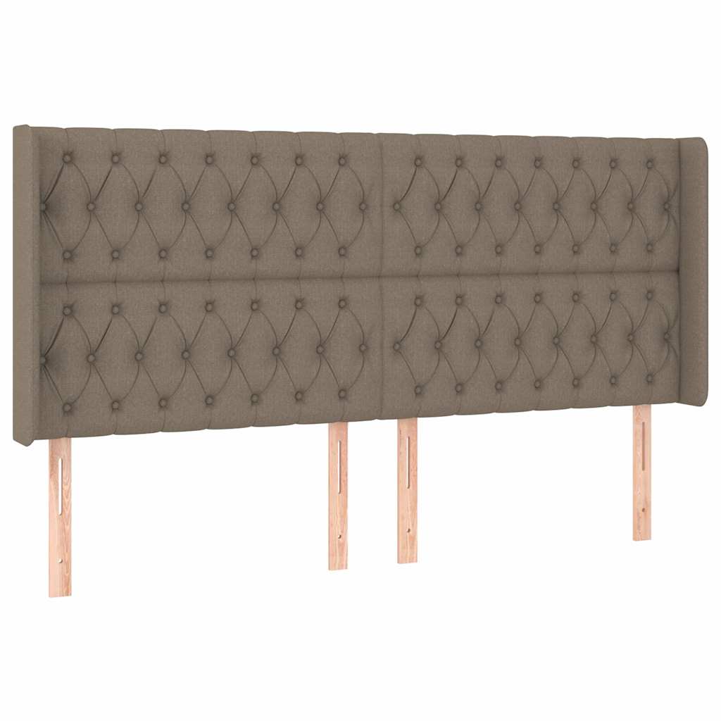 Vidaxl hoofdbord led 183x16x118 128 cm stof taupe