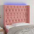 Vidaxl hoofdbord led 103x16x118 128 cm fluweel roze