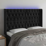 Vidaxl hoofdbord led 147x16x118 128 cm fluweel zwart