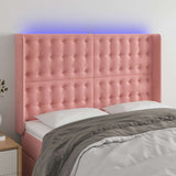 Vidaxl hoofdbord led 147x16x118 128 cm fluweel roze