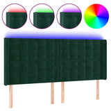 Vidaxl hoofdbord led 163x16x118 128 cm fluweel donkergroen