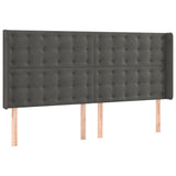 Vidaxl hoofdbord led 183x16x118 128 cm fluweel donkergrijs