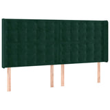 Vidaxl hoofdbord led 183x16x118 128 cm fluweel donkergroen