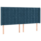 Vidaxl hoofdbord led 183x16x118 128 cm fluweel donkerblauw