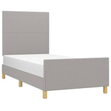 Vidaxl bedframe zonder matras 90x190 cm stof lichtgrijs