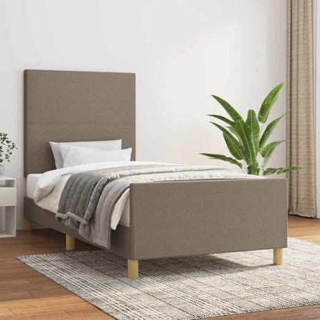 Vidaxl bedframe zonder matras 90x190 cm stof taupe