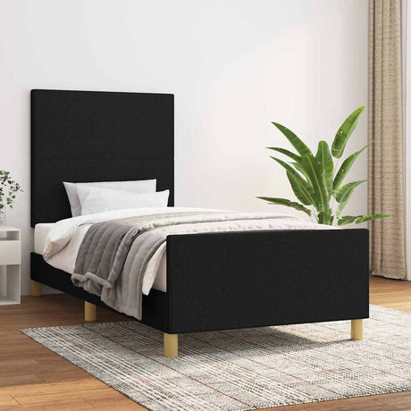 Vidaxl bedframe zonder matras 90x200 cm stof zwart