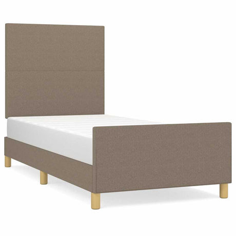 Vidaxl bedframe zonder matras 90x200 cm stof taupe