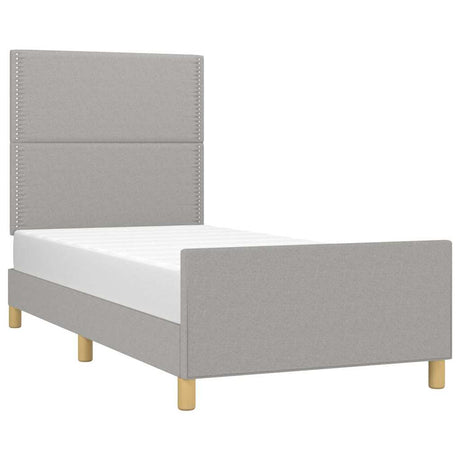 Vidaxl bedframe zonder matras 100x200 cm stof lichtgrijs