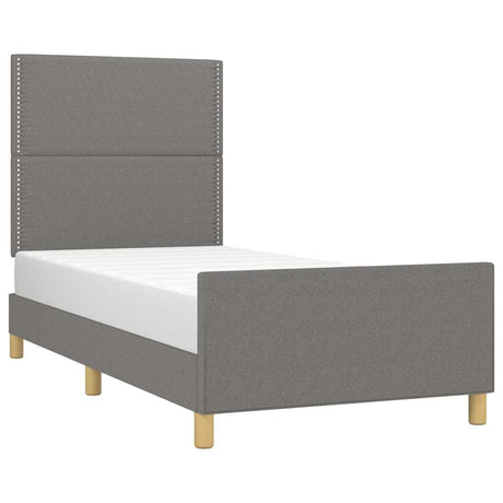 Vidaxl bedframe zonder matras 100x200 cm stof donkergrijs