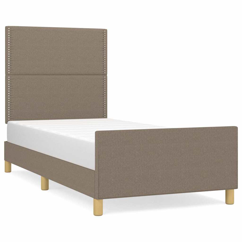 Vidaxl bedframe zonder matras 100x200 cm stof taupe
