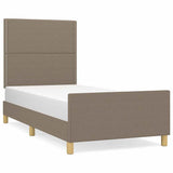 Vidaxl bedframe zonder matras 100x200 cm stof taupe