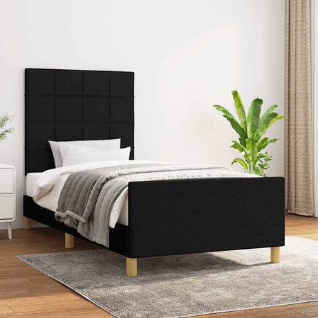 Vidaxl bedframe zonder matras 90x200 cm stof zwart