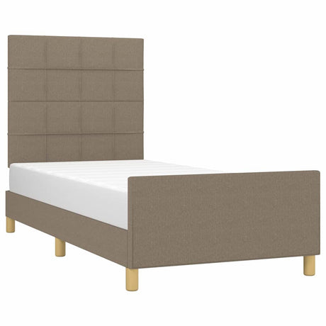 Vidaxl bedframe zonder matras 90x200 cm stof taupe